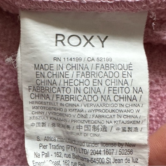 Roxy Soft Full Zip Fleece Jacket Winter Ski Outdoor Top Light Pink Youth 14 XL - Picture 12 of 12